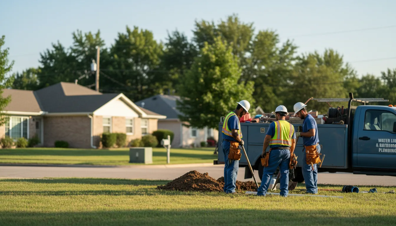 Residential water line and bathroom plumbing service in Camden Wyoming, DE